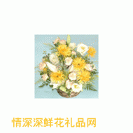 日本,玫瑰+康乃馨+非洲菊+百合花篮